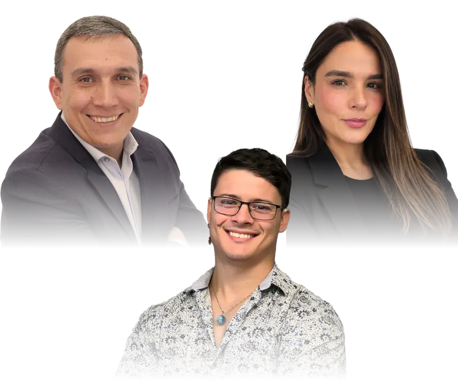 Foto de Carolina Villegas, Rommel Guerra, Samuel Acosta